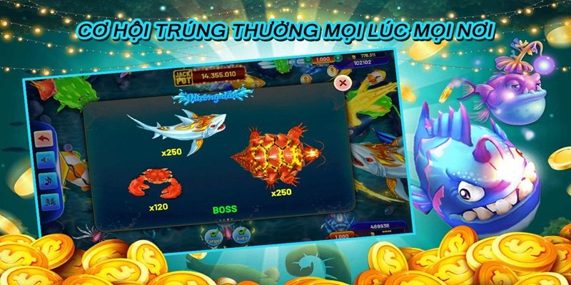 68gamebai triển khai mức thưởng hấp dẫn cho từng loài cá