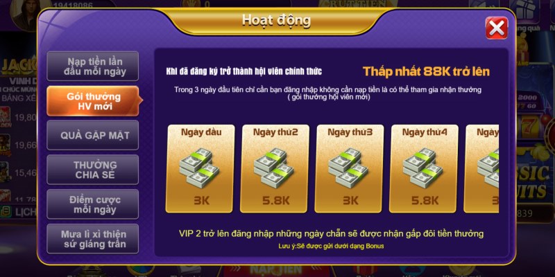 Tận hưởng ưu đãi đúng cách khi chơi game bài 68