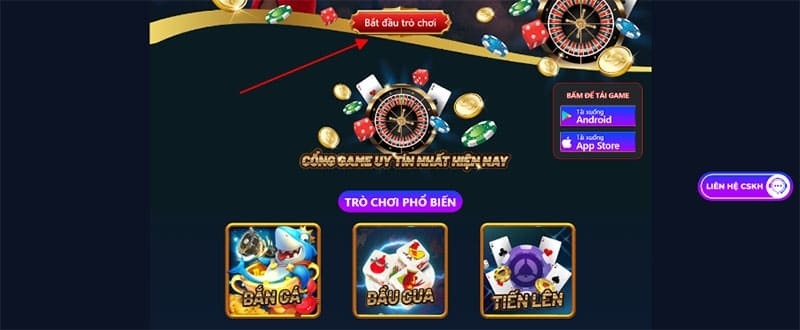 Giao diện đẹp cùng cùng đa dạng game đổi thưởng